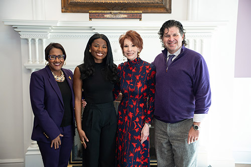 Dean Sonja Watson, Grace Conley, Sandra Brown and Chancellor Daniel Pullin