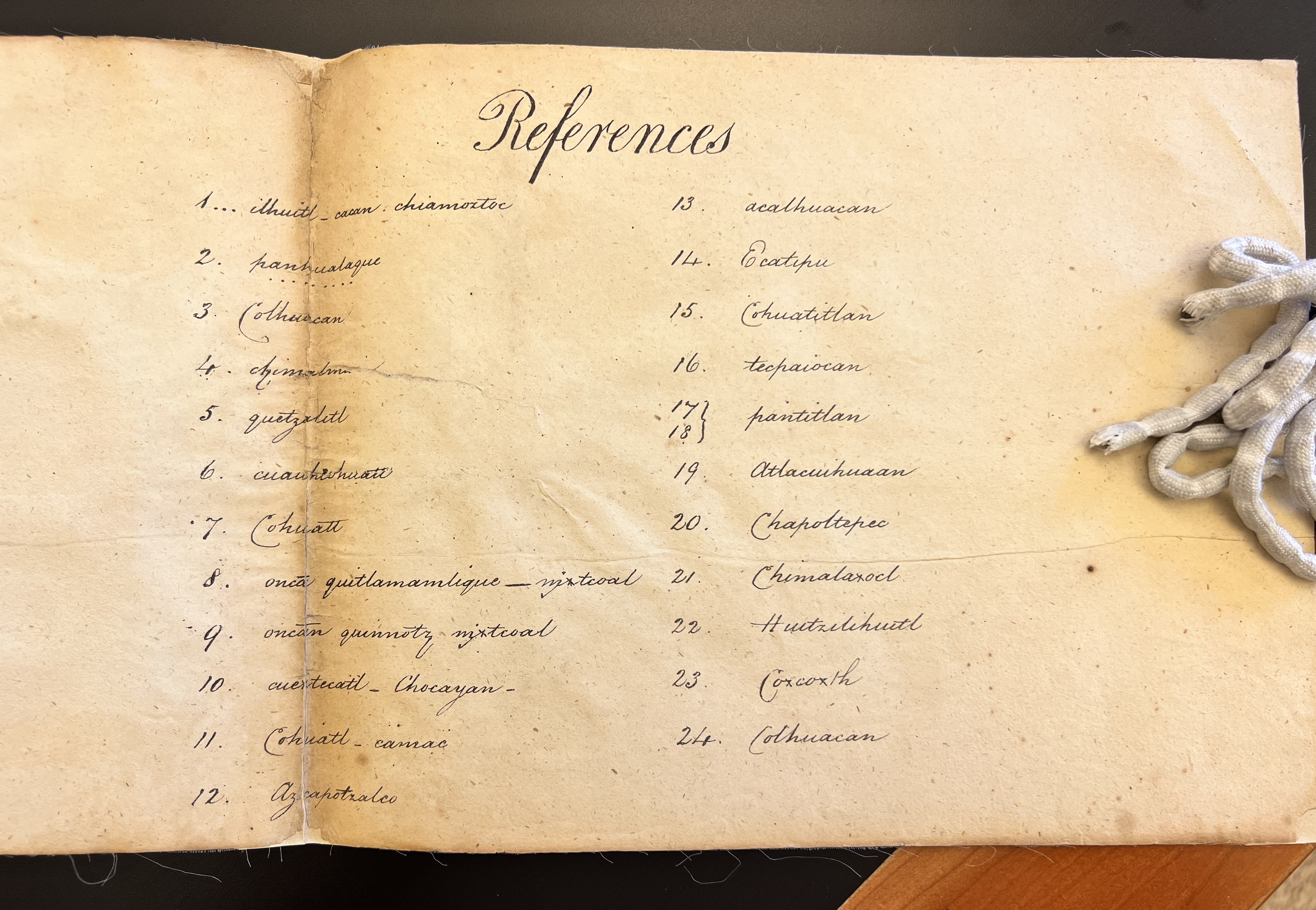 Photo of archived material from Bancroft Library at UC Berkeley